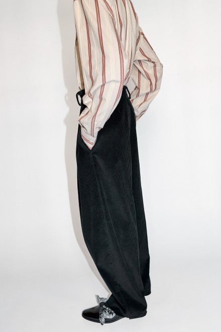 パンツ Cristaseya DOUBLE PLEATED CORDUROY PANTS Cristaseya Corduroy Pleated Trousers Green – Neighbour